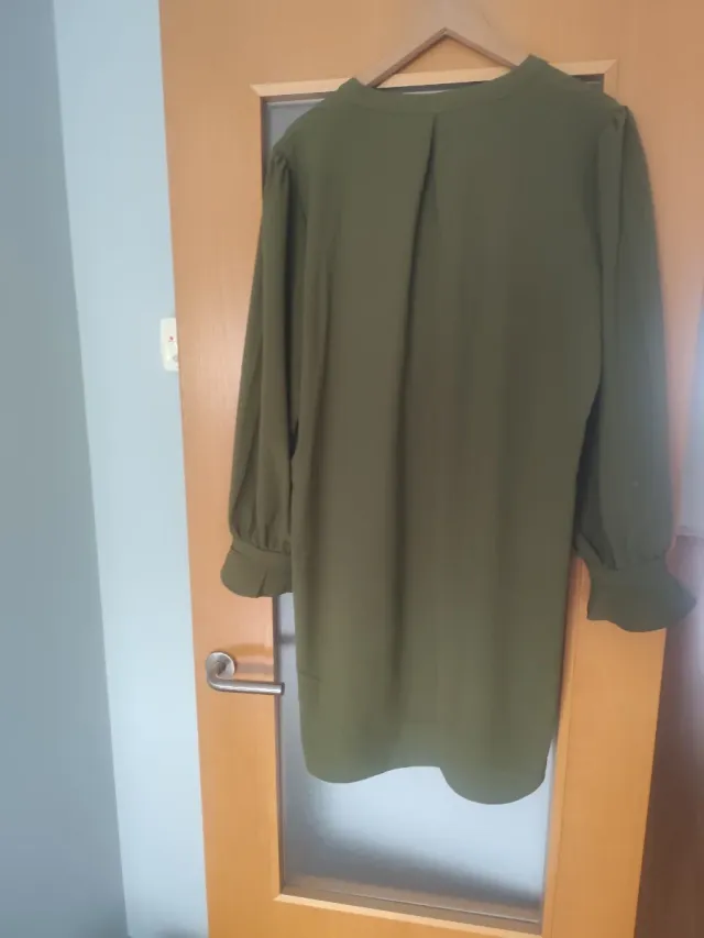 Vestido verde manga larga talla única