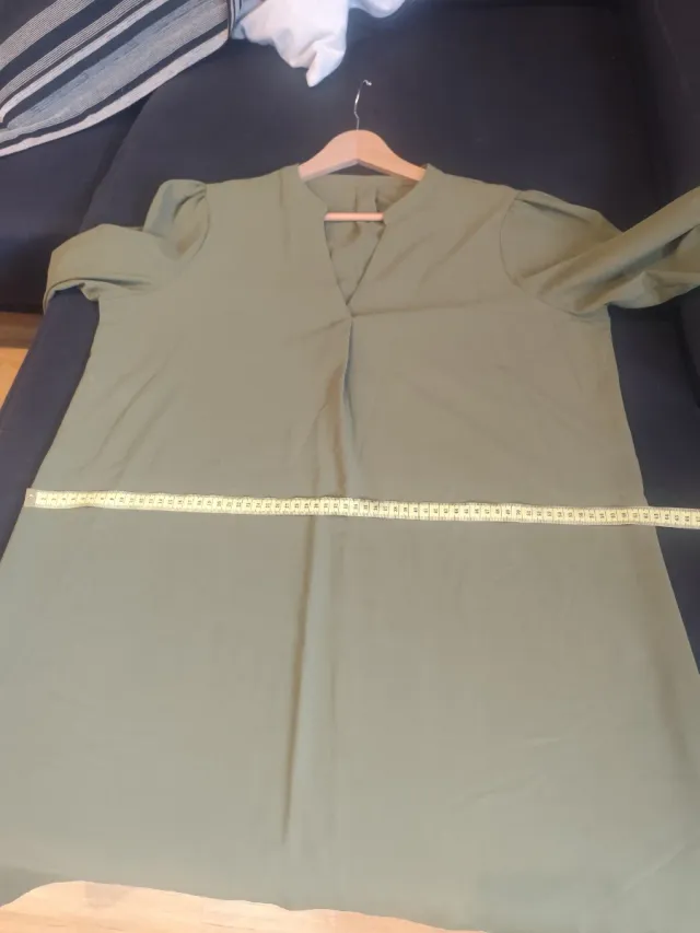 Vestido verde manga larga talla única