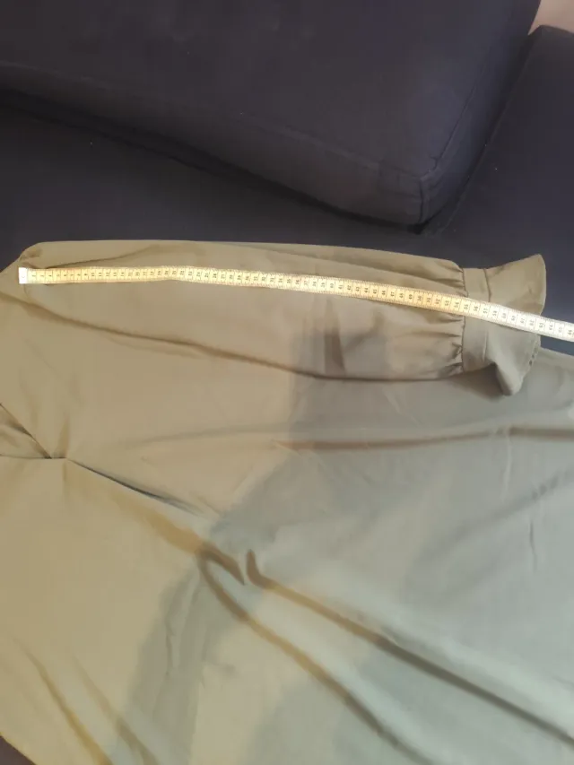 Vestido verde manga larga talla única