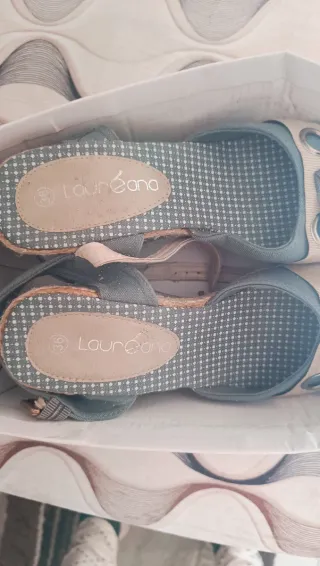 Sandalias Laureana Talla 36 Beige/Verde