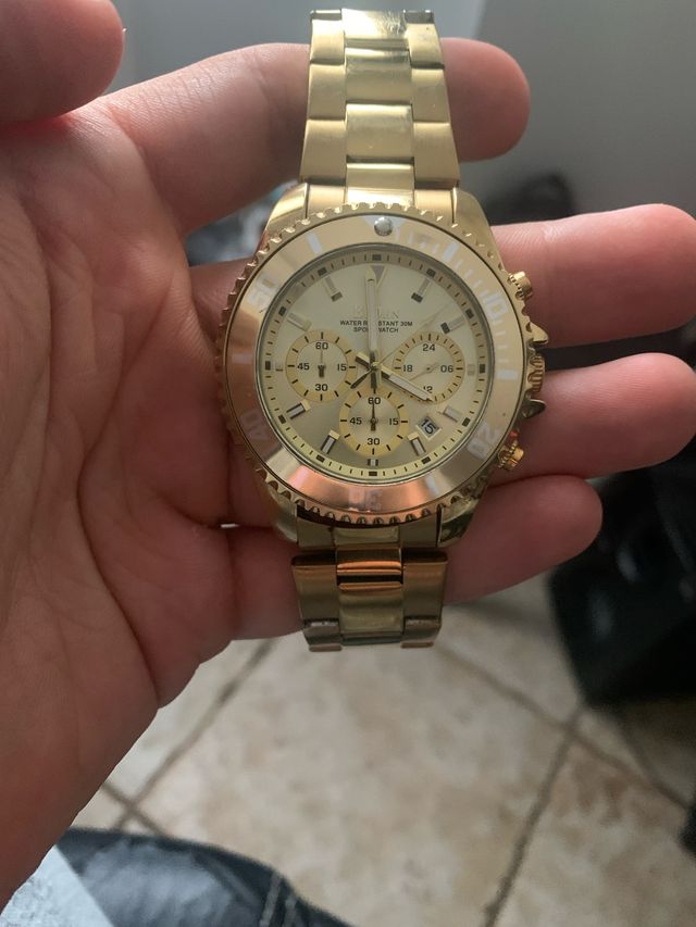 Orologio Biden Uomo Oro Cronografo