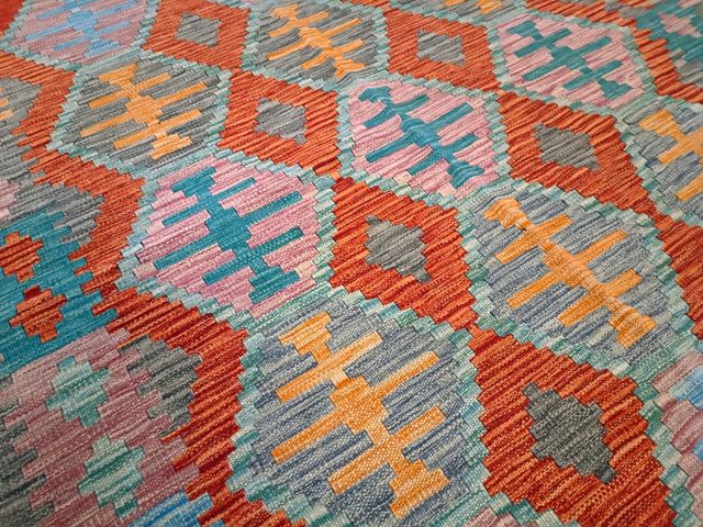 Tappeto Kilim afgano 194x157 cm