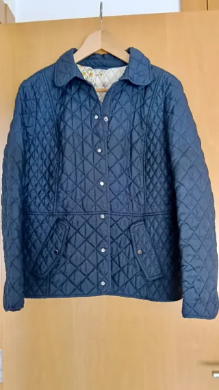 Chaqueta acolchada azul mujer