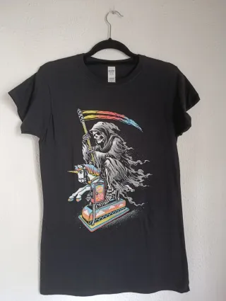 Camiseta Gildan Talla L - Muerte y Unicornio