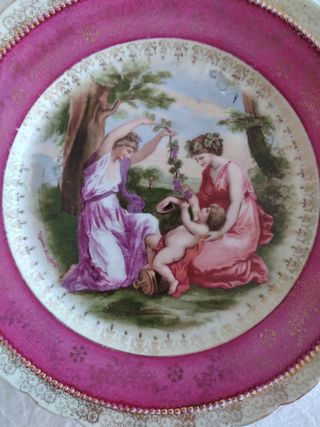 Coppia Piatti Royal Vienna Porcellana Sèvres Alber