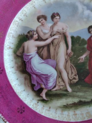 Coppia Piatti Royal Vienna Porcellana Sèvres Alber