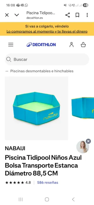 Piscina Infantil Nabaiji 85cm