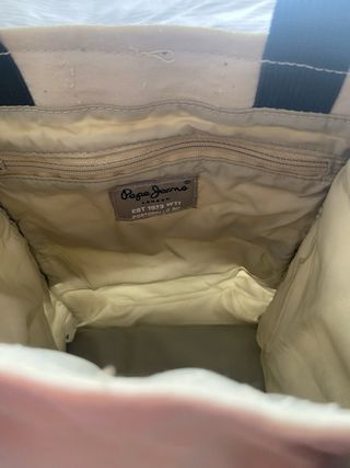 Bolso Pepe Jeans London Beige y Negro