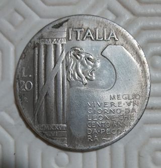Moneta Lire 20 - 1943 Riproduzione