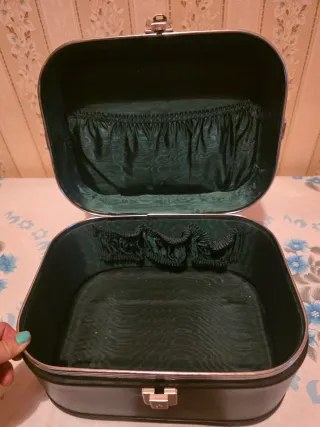 Neceser Vintage Negro y Plateado