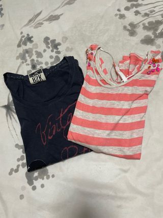 Lote 2 Camisetas Bershka Talla S