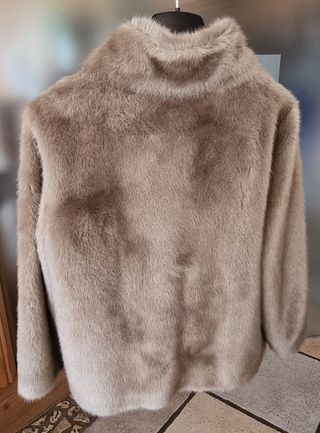 Pelliccia ecologica beige taglia S