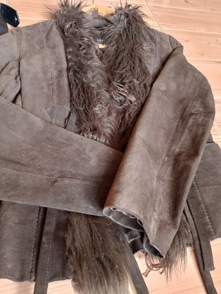Lote 2 chaquetas mujer: negra y marrón con defecto