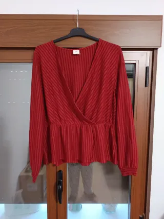 Camiseta roja mujer manga larga
