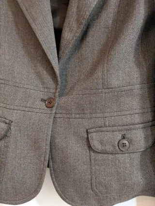 Chaqueta americana vintage marrón/gris