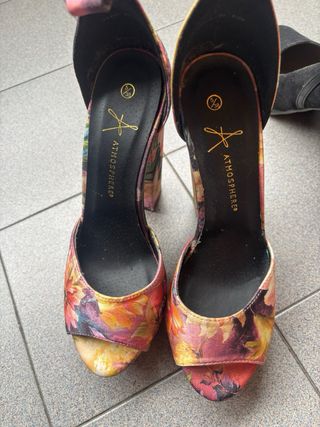 Scarpe donna con tacco floreali tg.38