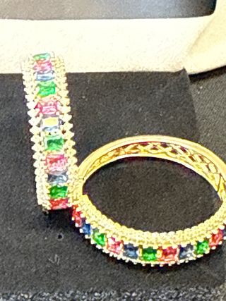 Pendientes oro 14k multicolor