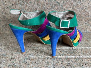 Sandalias de tacón multicolor
