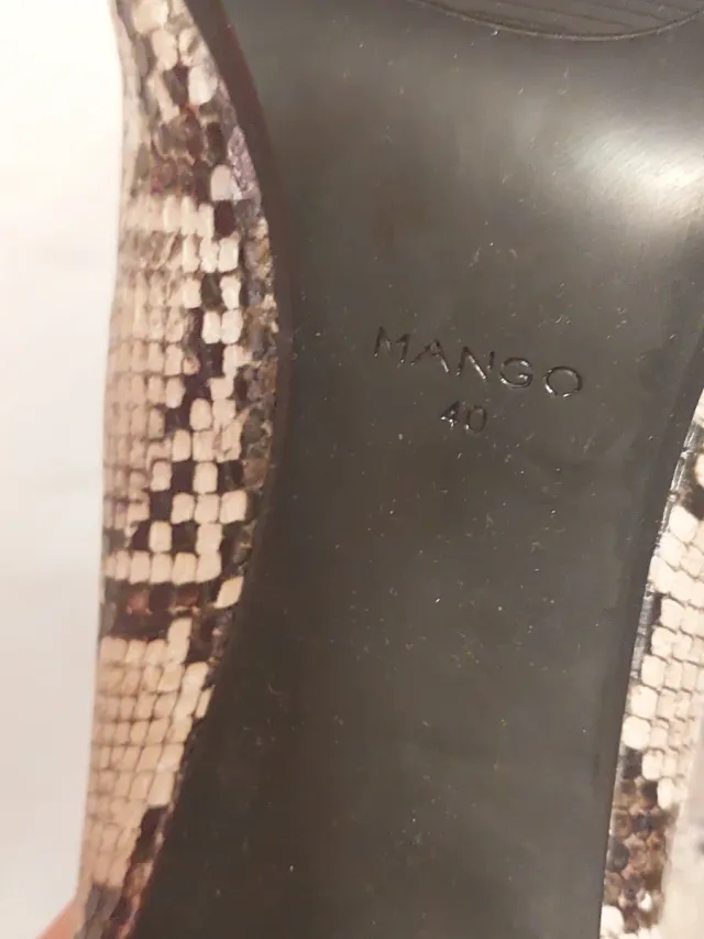 Botas altas Mango piel serpiente talla 40