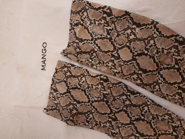 Botas altas Mango piel serpiente talla 40