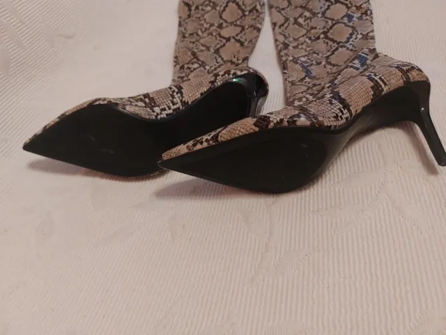Botas altas Mango piel serpiente talla 40