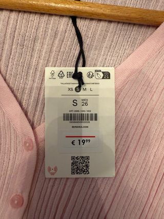 Cárdigan rosa Bershka con botones