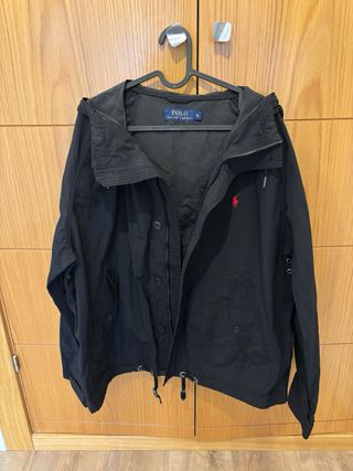 CHOLLO Chubasquero Polo Ralph Lauren Tall XL Negro