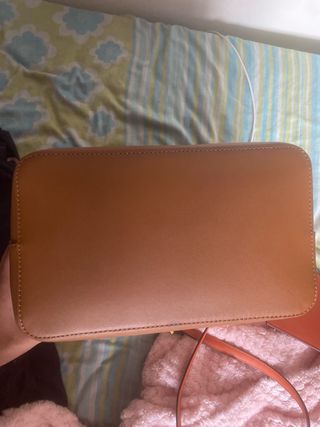 Bolso Cubo Ralph Lauren Marrón Naranja