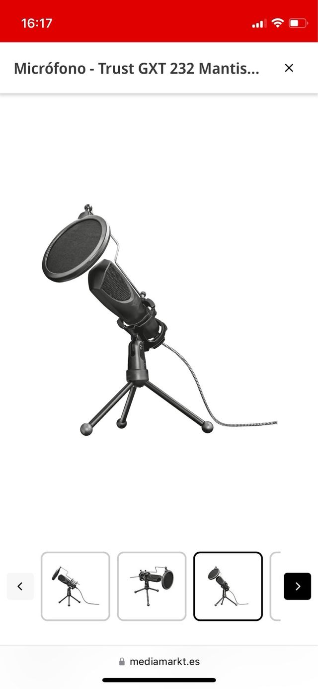 Micrófono Trust Mantis Podcast/Streaming