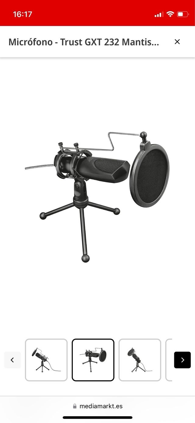 Micrófono Trust Mantis Podcast/Streaming