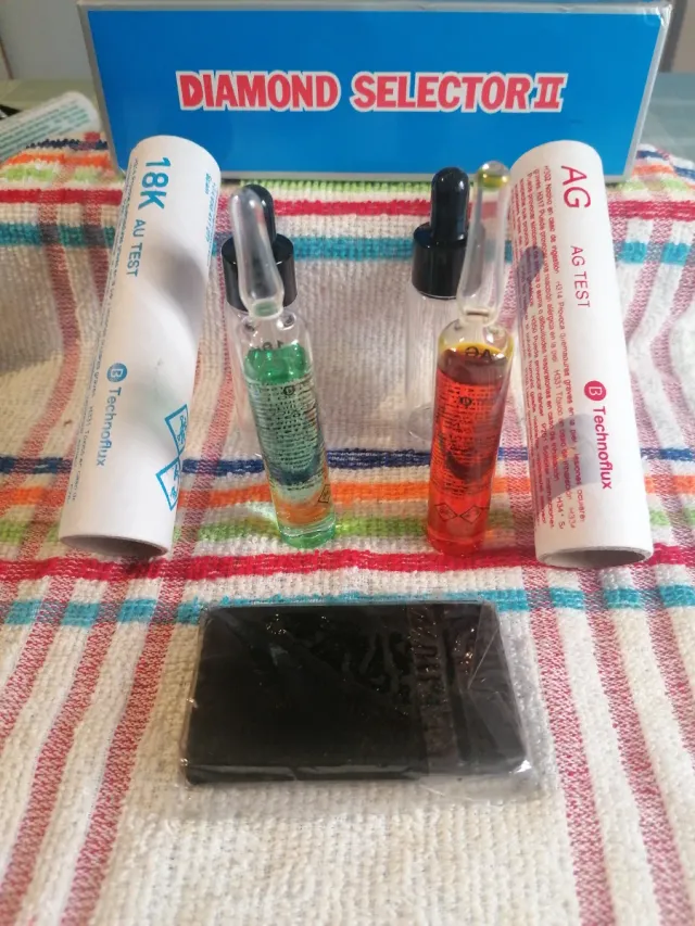 Kit comprobadores oro plata piedra de toque