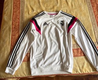 Sudadera Real Madrid Adidas Blanca y Rosa