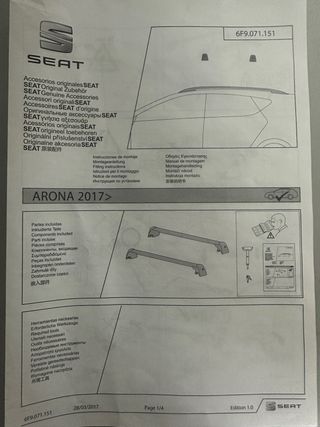 Barras Techo Originales SEAT Arona