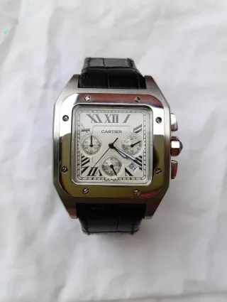 Orologio Cartier Argento e Nero