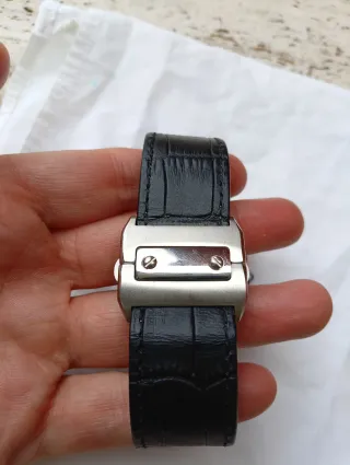 Orologio Cartier Argento e Nero