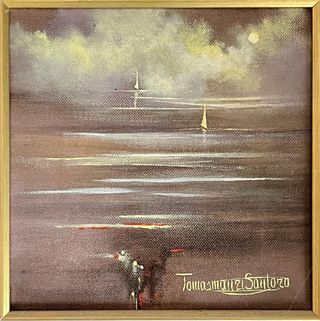 Quadro ~ Olio su tela- “Vele all’imbrunire”