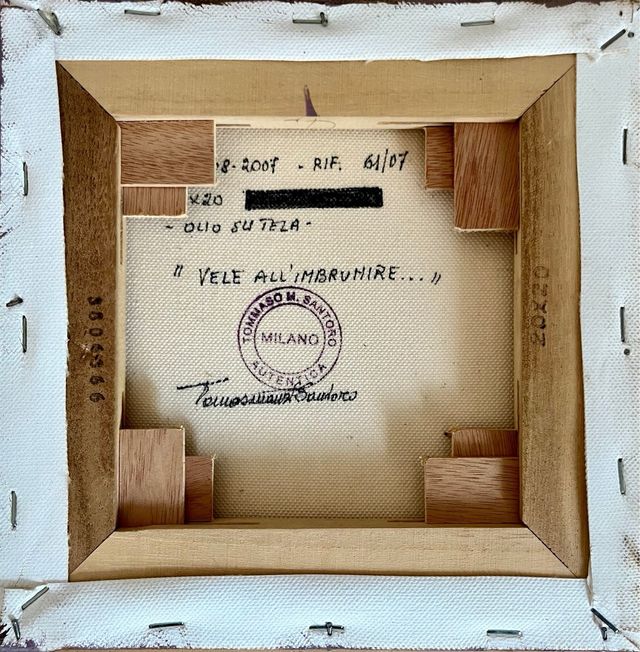 Quadro ~ Olio su tela- “Vele all’imbrunire”