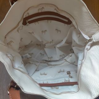Bolso Desigual Blanco con Detalles Marrones