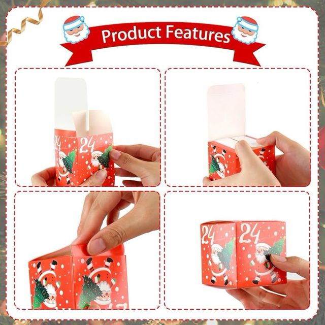 24 Cajas Calendario Navideño 7.5cmx7.5cm