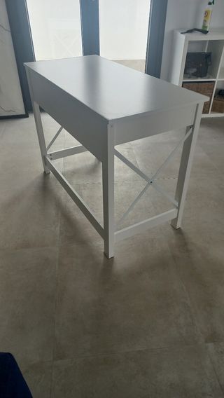Escritorio blanco madera 105x50x76 cm