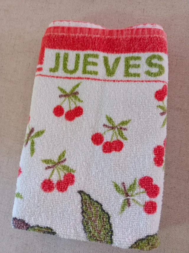 3 Paños Cocina Vintage Frutas, auténticos años 70