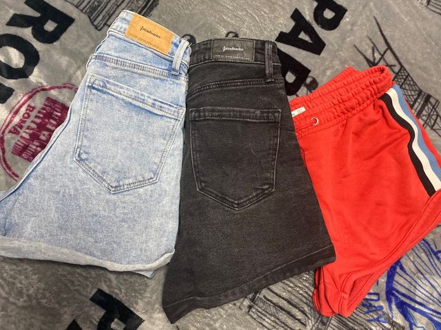 Lote 3 Shorts Stradivarius y Bershka 34 S