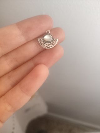 Pendientes aro plata conjunto diseño abanico