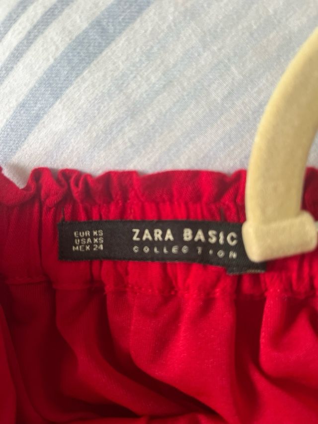 Falda larga bambula roja