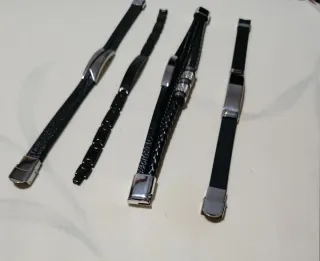 Lote 4 Pulseras Hombre Acero