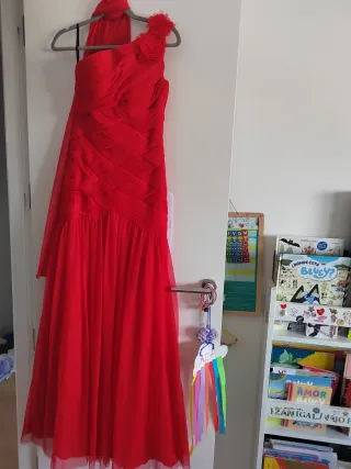 Vestido rojo largo para boda