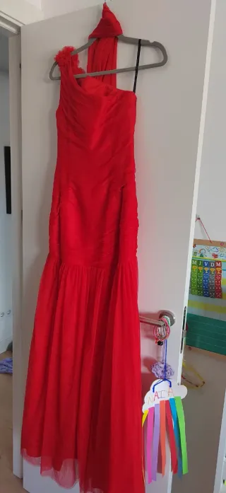 Vestido rojo largo para boda