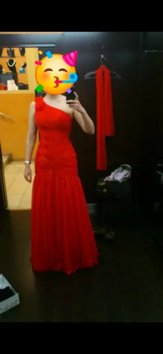 Vestido rojo largo para boda