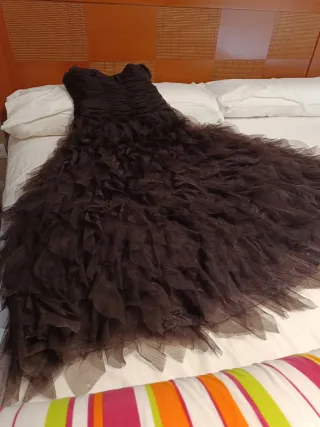 Vestido de fiesta Pronovias marrón