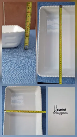 Pirofila da forno in porcellana bianca